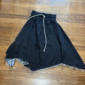 Black Asymmetrical Hem Skirt